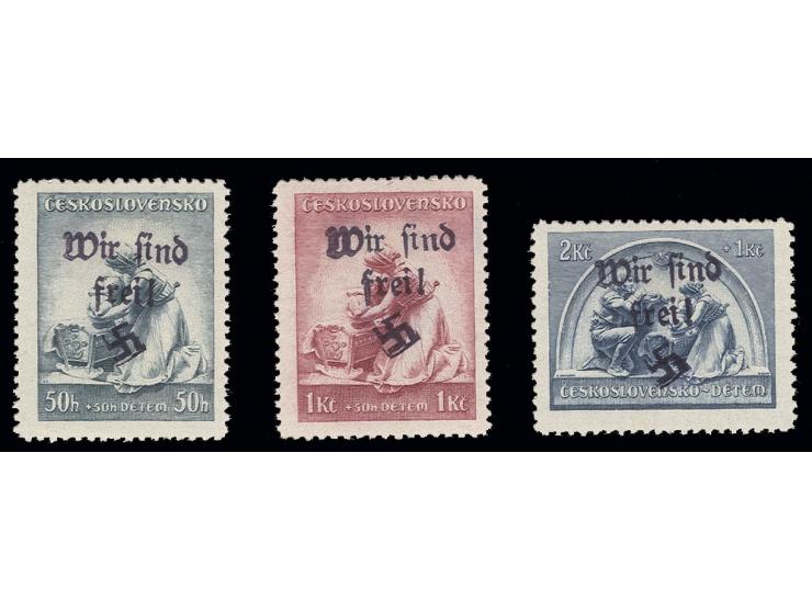 Muttertag 50 H. bis 2 Kc., sauber ungebraucht, Auflage lediglich 150 Satz, Kabinett, sign. H.E. Sieger und Fotoattest Brunel 