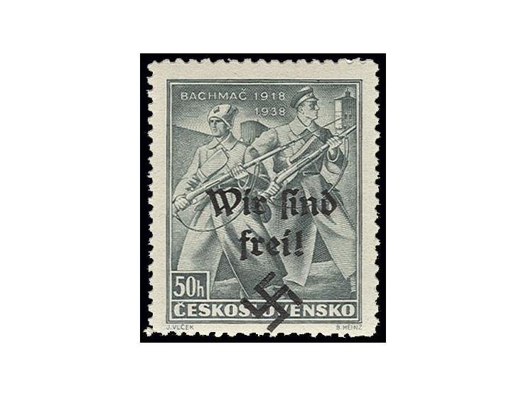 Bachmac 50 h., sauber ungebraucht, Kabinett, sign. TS und Fotoattest Brunel BPP ex Dr. Rueger