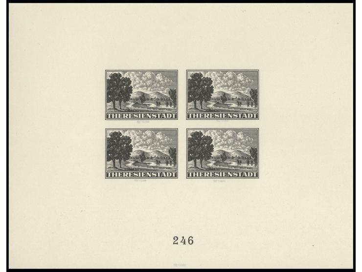 Rot-Kreuz-Souvenir-Block in schwarz mit Nummer auf ungummiertem Papier, Kabinett, sign. Mahr BPP (Mi. 600,-)
