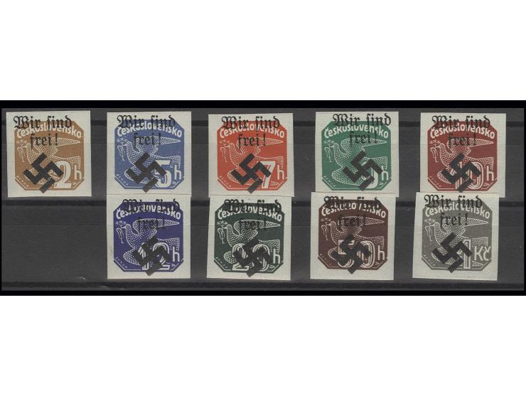 Zeitungsmarken 2 H.-1 Kc. kpl., ungebraucht, Pracht, u.a. sign. Gebr. Senf (Mi. 360,-)