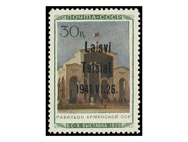30 K., Type III mit Aufdruckfehler "Telsial", postfrisch, Kabinett, sign. Klein BPP