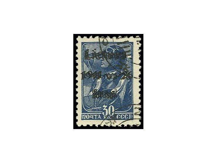30 K. mit doppeltem Aufdruck in Type I, sauber gestempelt, Kabinett, eine seltene Marke, Fotoattest Krischke