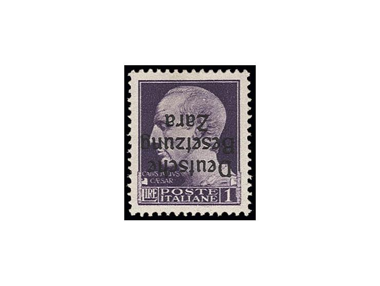 1 L. mit kopfstehendem Aufdruck, postfrisch, Kabinett, eine seltene Marke sign. Ludin und Fotoattest Krischke ex Dr. Rueger