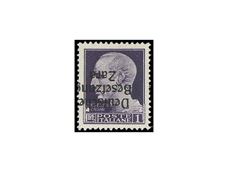 1 L. mit kopfstehendem Aufdruck, postfrisch, Kabinett, eine seltene Marke sign. Ludin und Fotoattest Krischke