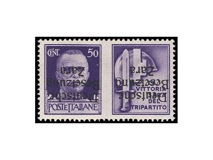 50 C. Stahlhelm mit kopfstehendem Aufdruck in Type II, postfrisch, Kabinett, u.a. sign. Ludin und Fotoattest Krischke ex Dr. 