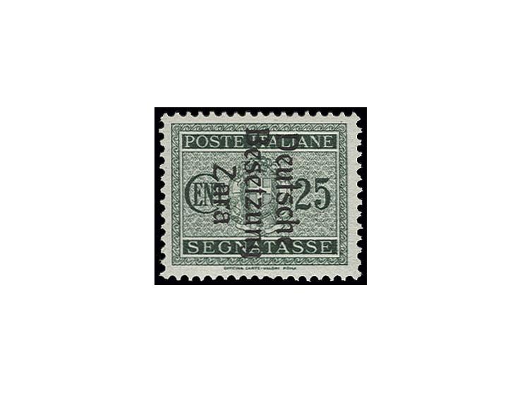 PORTOMARKEN: 1943, 25 C. mit Aufdrucktype III, postfrisch, Kabinett, sign. Ludin BPP und Fotoattest Krischke (Mi. 4000,-)