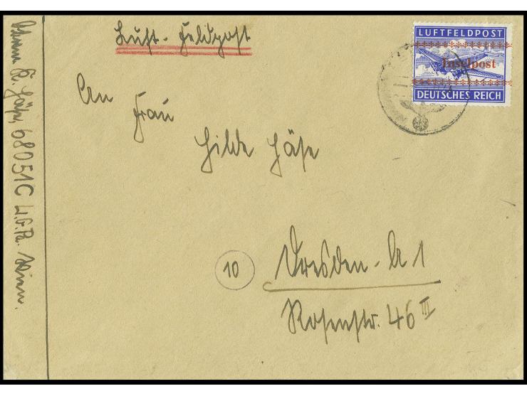 dito, auf Feldpostbrief mit Normstempel "d 25.11." (Chania) und vorderseitigem Absendervermerk mit Feldpostnummer "68051 C" (