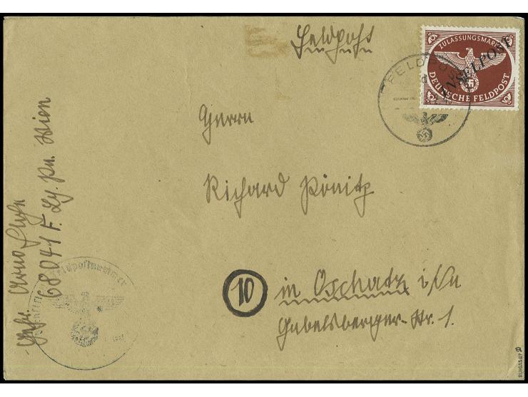 Aufdruck schwarzblau auf Brief mit Normstempel "d 12.2" (Chania) und Briefstempel sowie vorderseitig mit Absendervermerk mit 