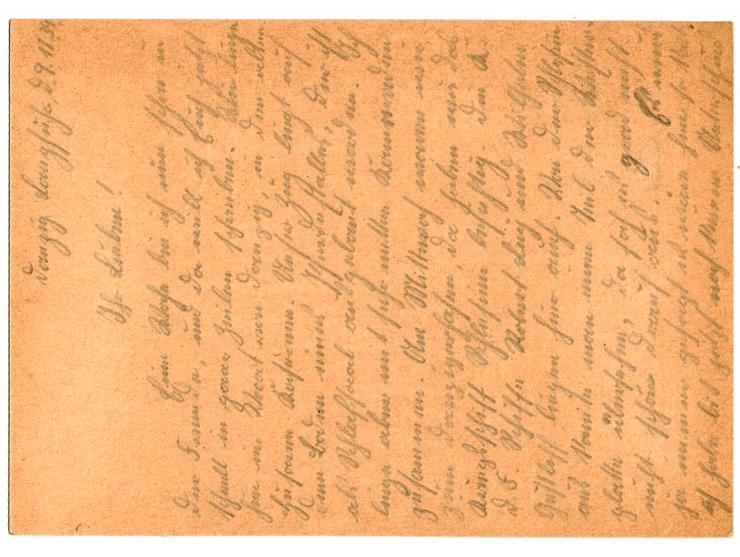 1939, "FELDPOST II dzg 10.11.", glasklar auf Feldpostkarte mit Briefstempel "Inf. Ers. Batl. I 2. Kompanie", sehr gute Erhalt