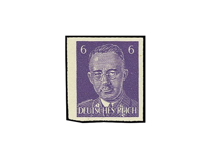 BRITISCHE FÄLSCHUNGEN FÜR DEUTSCHLAND: Himmler 6 Pfg. in Type I ungezähnt, postfrisch mit ganz kleinen Gummifehlern, außerord