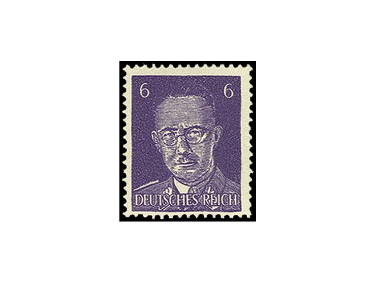 6 Pfg. in Type II, postfrisch, rechts leichte Zahnverkürzungen, Bleistiftsignatur und Fotobefund H.D. Schlegel BPP
