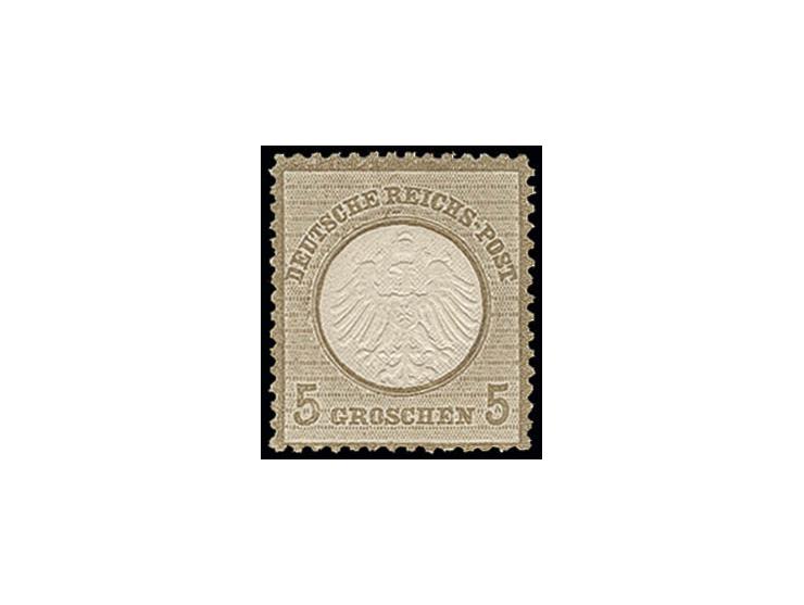 5 Gr. ockerbraun, sehr gut und erhaben geprägt gut zentriert sowie sehr gut gezähnt, postfrisch, eine Ausnahmestück, Fotoatte