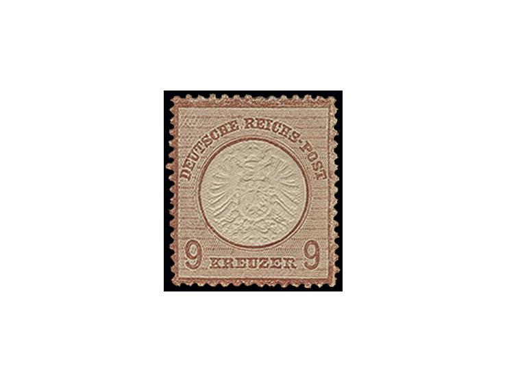 9 Kr. rötlichbraun, postfrisch mit leicht gebräuntem Gummi mit minimalen Gummiabsplitterungen, Pracht, sign. A. Diena und Fot
