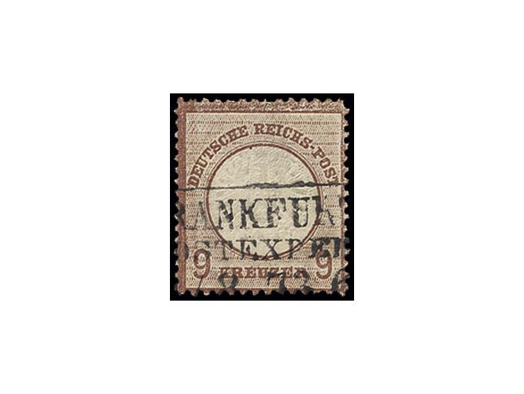 9 Kr. rotbraun, sauber gestempelt, Kabinett, Fotoattest Sommer BPP (Mi. 650,-)