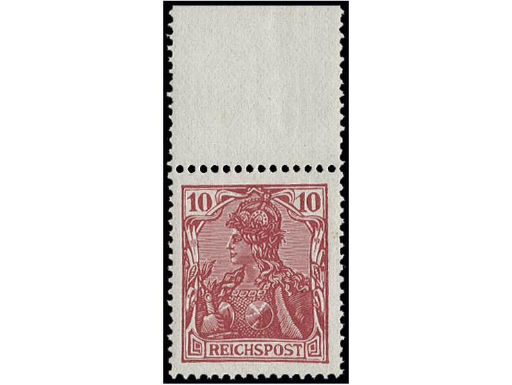 10 Pfg., Chemnitzer Postfälschung, Oberrandstück, farbfrisch und gut gezähnt, postfrisch, Fotoattest Jäschke-L. BPP, ex Dr. R