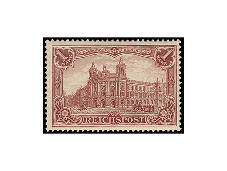 1 M. dunkelkarminrot, postfrisch, Kabinett, sign. Dr. Oertel und Fotoattest Jäschke-L. BPP, ex Dr. Rueger