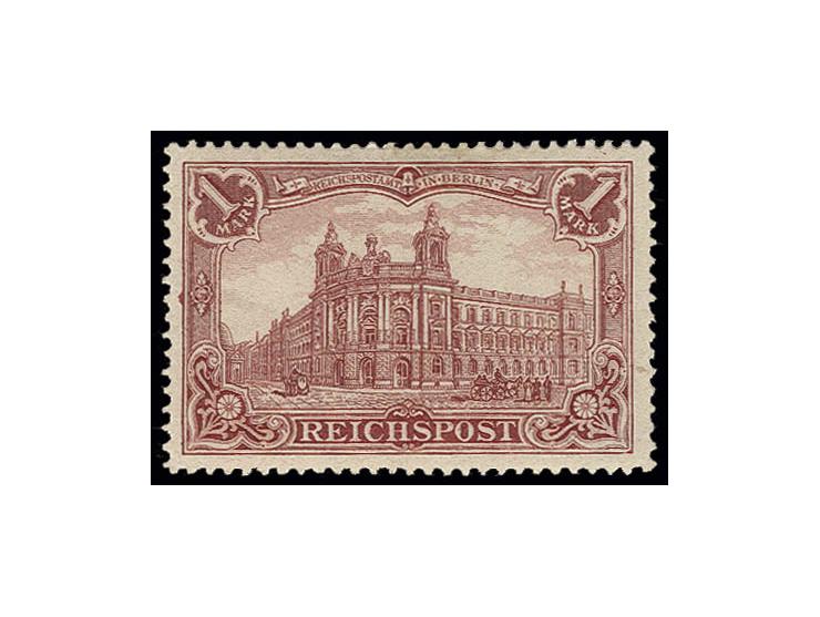 1 M. dunkelkarminrot, ungebraucht, Pracht, doppelt sign. Jäschke BPP (Mi. 350,-)