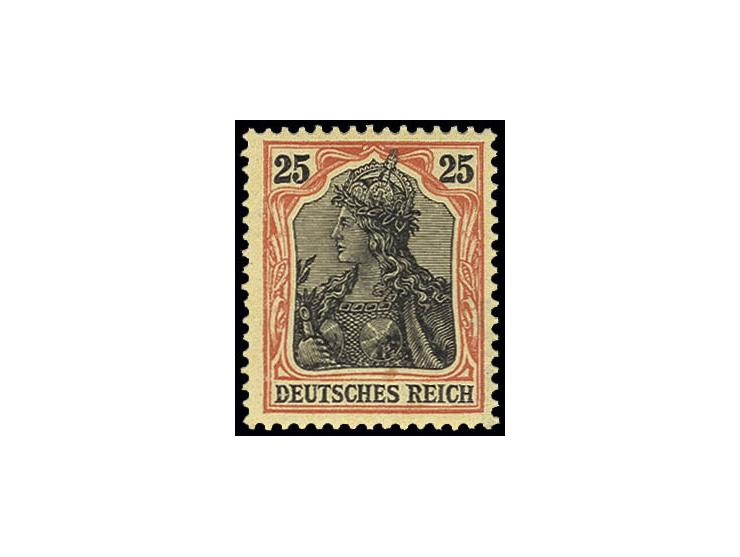 25 Pfg. orange/schwarz metallisch glänzend, farbfrisch und sehr gut gezähnt und zentriert, postfrisch, sign. Zenker und Fotoa