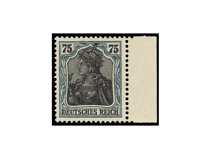 75 Pfg., Rahmen bläulichgrün, postfrisches rechtes Randstück, Kabinett, Fotoattest Dr. Oechsner BPP (Mi. 400,-)