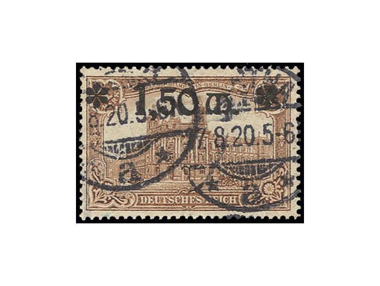 1920, 1,50 M. mit Abart "1 mit breitem Kopf", sauber gestempelt, Pracht, sign. Oechnser BPP und Infla (Mi. 380,-)