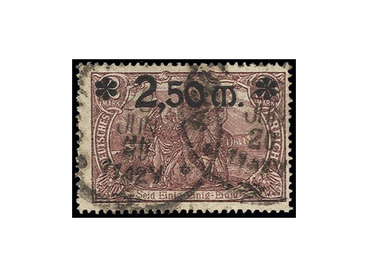 2,50 M. braunlila, gestempelt, Pracht, Fotobefund Winkler BPP