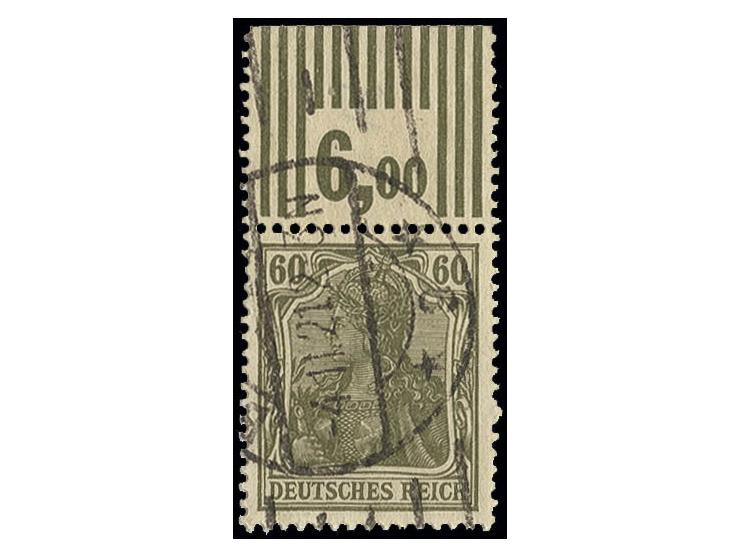 60 Pfg. mit Walzendruckoberrand 3'7'3, gestempelt mit Maschinenstempel 4.11.21, Pracht, Fotoattest Winkler BPP