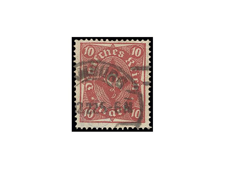 Posthorn 10 M. ohne sichtbaren rosa Unterdruck, sauber gestempelt, Pracht, Fotoatteste Bechtold und Oechsner BPP
