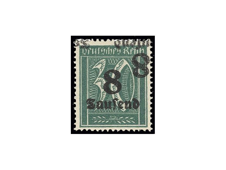 Hochinflation: 8 Tsd. auf 30 Pfg. mit Doppelaufdruck, davon einer kopfstehend, postfrisch, Kabinett, sign. Hochkeppeler (Mi. 