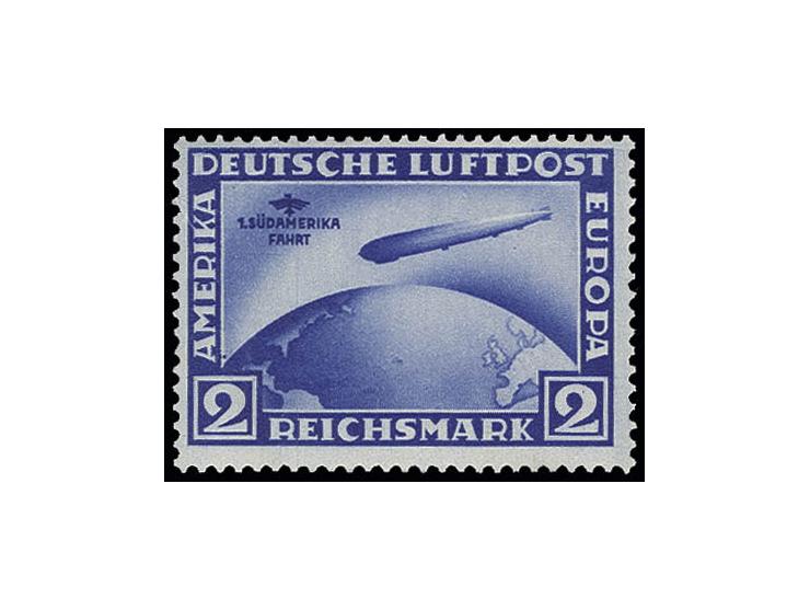 1930, Südamerikafahrt 2 M. mit Wz. stehend, postfrisch mit schwacher Fingerspur und leichtem diagonalem Bug, u.a. sign. Schle