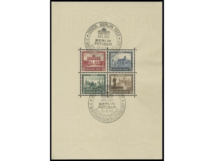 dito, 2mal sauber entwertet mit Sonderstempel "IPOSTA BERLIN 1930* SCHIFFSPOST D. WINTERMÄRCHEN (REED. NOBILING) 15.9.30"; im