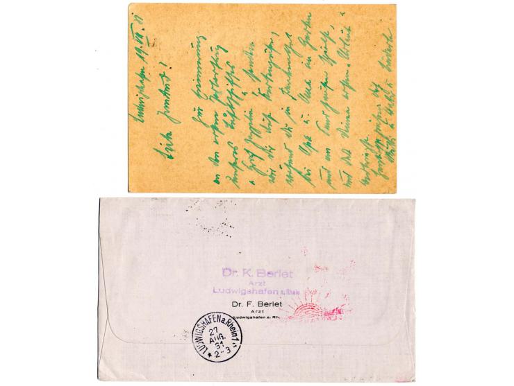 1931, Polarfahrt 1-4 M. kpl. auf Karte und Brief der Polarfahrt, Pracht (Mi. 1.670,-)