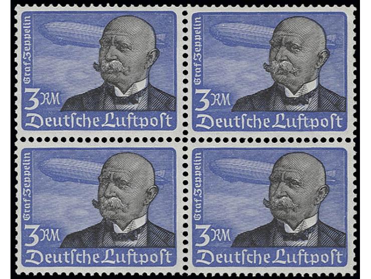1934, Flugpost 3 M. im 4er-Block, postfrisch, Kabinett, sign. Schlegel BPP (Mi. 720,-)