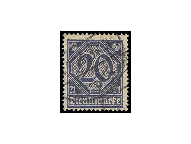 1920, mit Ziffer "21": 20 Pfg. preußischblau, sauber gestempelt, Kabinett, sign. Oechsner BPP und Infla (Mi. 950,-)
