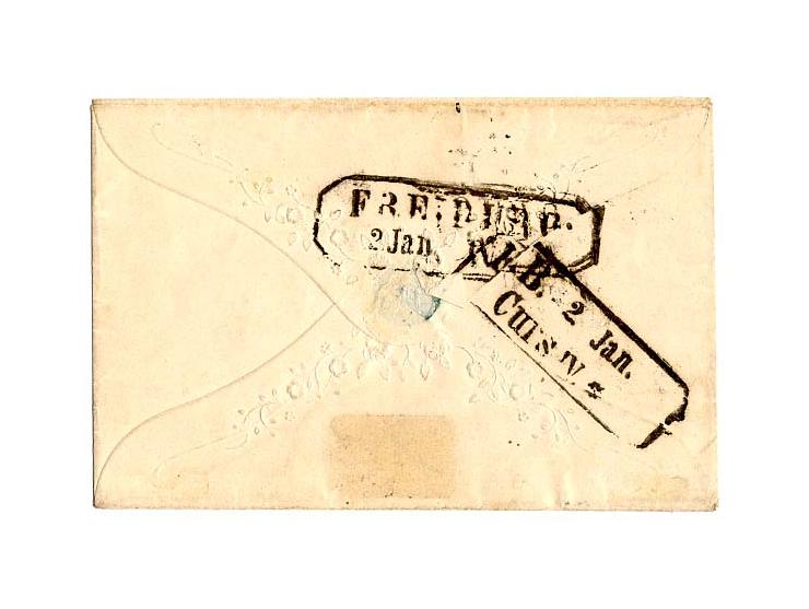 1853, Farbänderung: 6 Kr. auf gelb, oben berührt, sonst voll- bis breitrandig mit Nr. "130" und nebengesetztem DKr. "SCHOPFHE