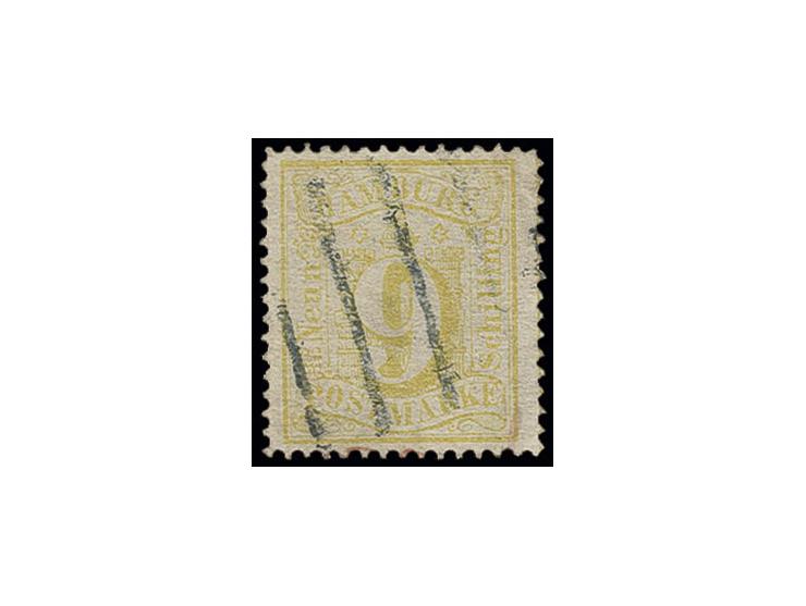 9 Sch. zitrongelb, farbfrisch und einwandfrei gezähnt mit sauber aufgesetztem Strichstempel, Kabinett, sign. Bühler BPP,  H. 