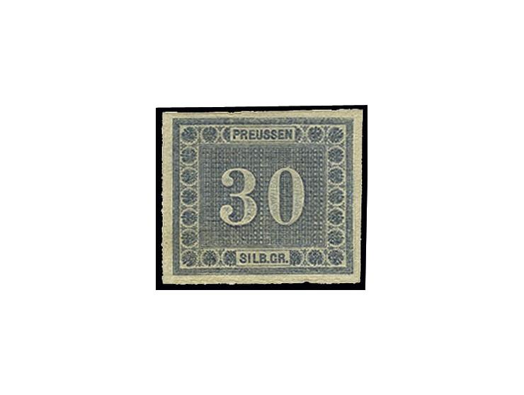 1866, Innendienstmarke: 30 Sgr. dunkelgrünlichblau, sehr farbfrisch, postfrisch, Kabinett, ex Dr. Rueger