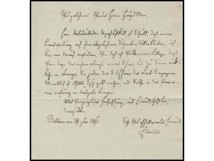 August Ferdinand von Preußen, 1730-1813,  Bruder von Friedrich des Großen, eigenhändiger Brief mit militärischem Inhalt und e