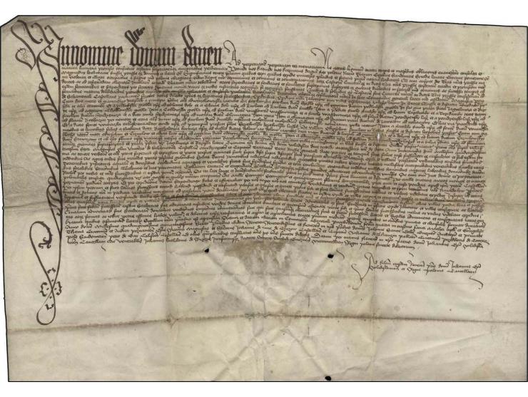 1456, Brief des Königs Kasimir IV. (Jagiello) von Polen und Großfürst von Litauen (1444-1492). In diesem Krieg erhoben sich d