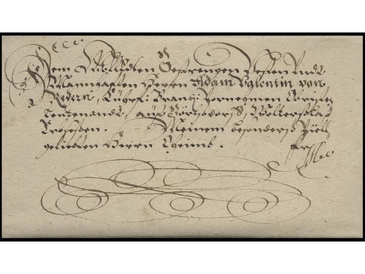 1633, Schreiben aus der kurfürstlichen Kanzlei in Cölln an der Spree an Adam Valentin von Redern nach Görlsdorf (Uckermark) d