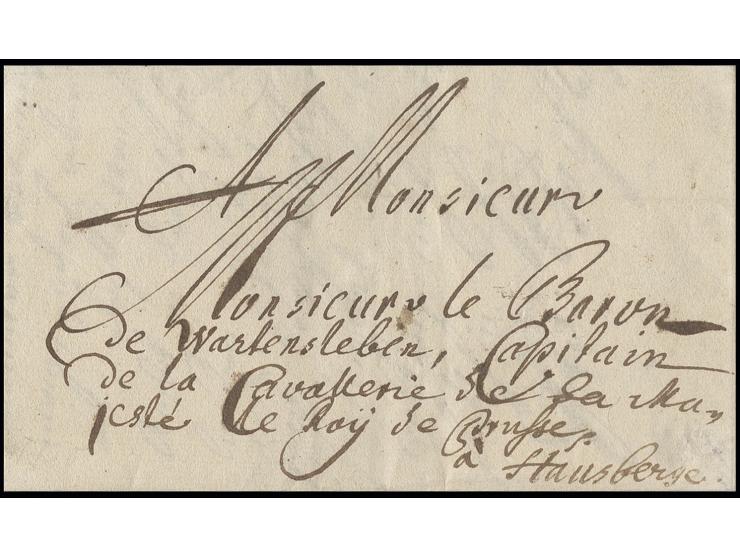 Nordischer Krieg 1700-1721:1720, Brief an den Baron von Wartensleben, Hauptmann der Kavallerie des Königs von Preußen in Haus