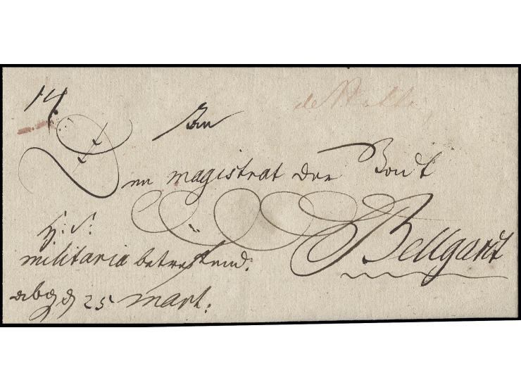 1747, Militärdienstsache "militaria betreffend" und Abgangsvermerk "abgeg. 25. mart" (25. März) von der Königlich-Preußischen