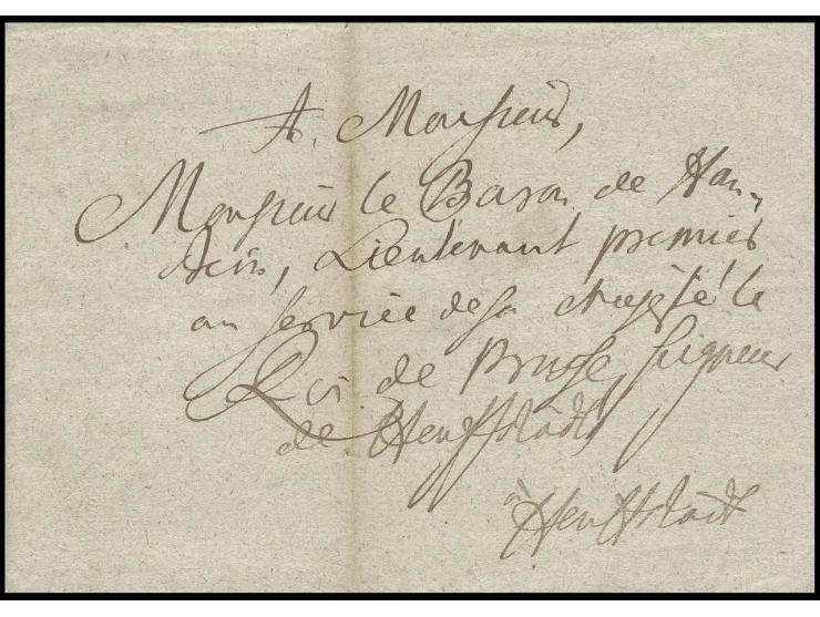 1758, Brief aus Coburg an den im Dienst des preußischen Königs stehenden Premier-Leutnant, Baron von Hanstein in Henstädt (Th