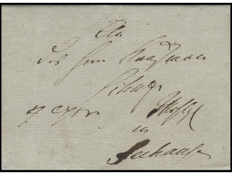 1809, Rebellenzug des Majors von Schill, Dienstbrief der Stadtverwaltung von Seehausen (Department der Elbe), betr.: "Ich hab