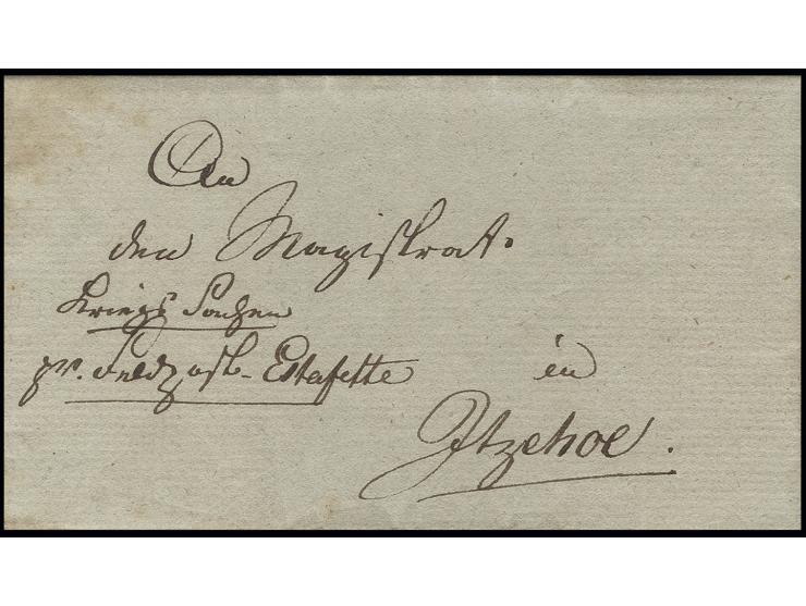 1813, Feldpost-Estafettenbeförderung, Brief mit Vermerk "Kriegs-Sachen per Feldpost-Estafette" nach Itzehoe
