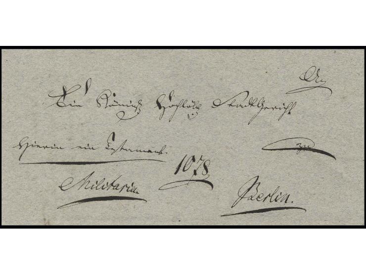 1813, Militärdienstbrief mit Vermerk: "hierin ein Testament" des Jägers Carl Friedrich Richter vom 7. Februar, der Freiwillig