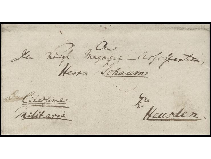 Militärdienstbrief mit "Militaria - Citissime" - Eilvermerk vom 30. Januar von Breda (Nordbrabant) nach Heusden, im Dezember 