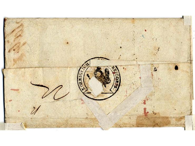 1815, Adolf Wilhelm von Lützow (1782-1834), Vordruck-Briefhinhalt mit der Unterschrift des Oberstleutnant aus dem Kantonierun