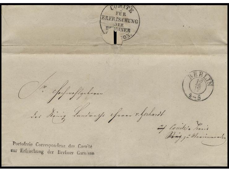 1848, für die in Berlin zusätzlich verbleibenden preußischen Truppen nach der Niederschlagung des Aufstands wurde ein Komitee