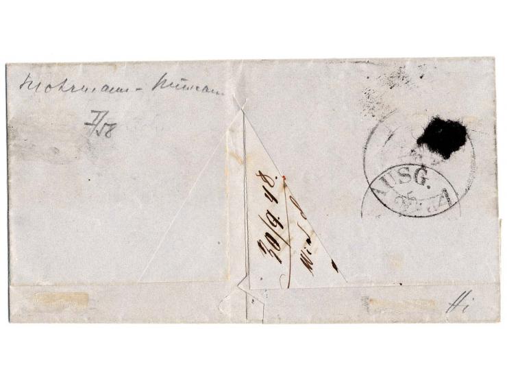 1848, "PREUSSISCHE FELDPOST.", DKr. auf "Militaria"-Brief nach Berlin, ohne "KÖNIGL.", eine andere Form eines seltenen Feldpo