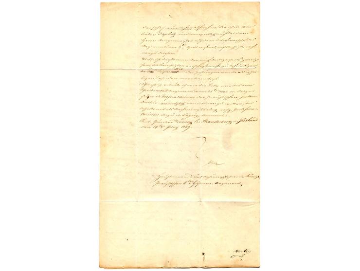 1849, "KÖNIGL. PREUSS. FELDPOST", DKr. auf Dienstbrief nach Diepholz in Hannover, über das hannoversche Postamt in Hamburg mi